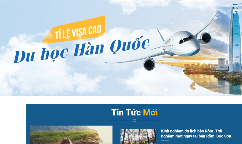 Thiết kế website du học giao diện hiện đại dễ sử dụng Thiết kế website du học giao diện hiện đại dễ sử dụng